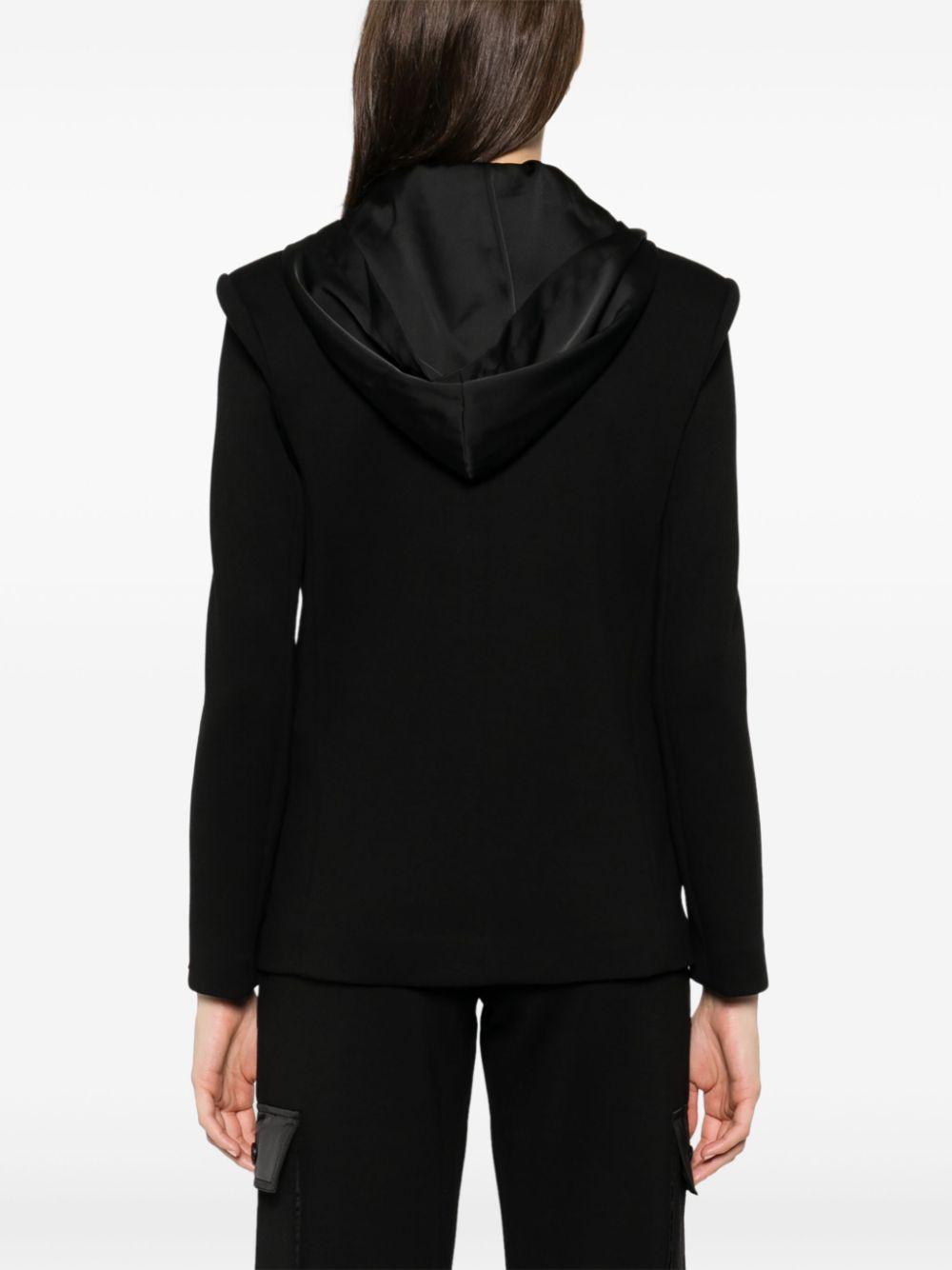 detachable-hood jersey blazer Product Image