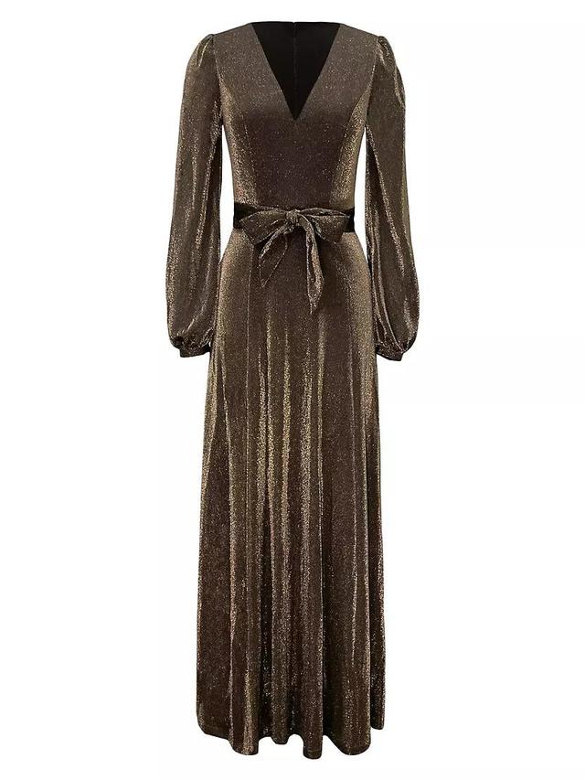 Eris Shimmer Slit Maxi Dress Product Image