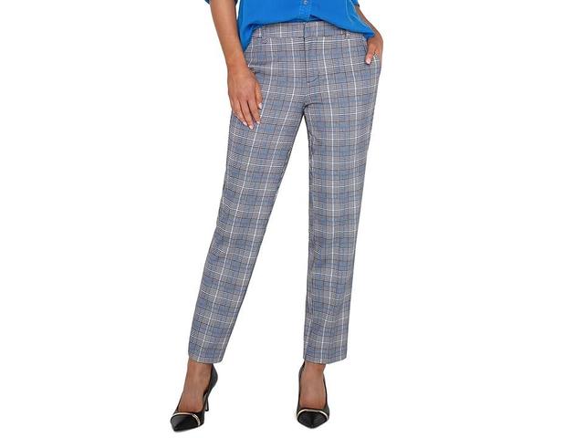 Liverpool Los Angeles Kelsey Trouser Mid Rise Glen Plaid Knit (Blue Topaz Plaid) Women's Dress Pants Product Image