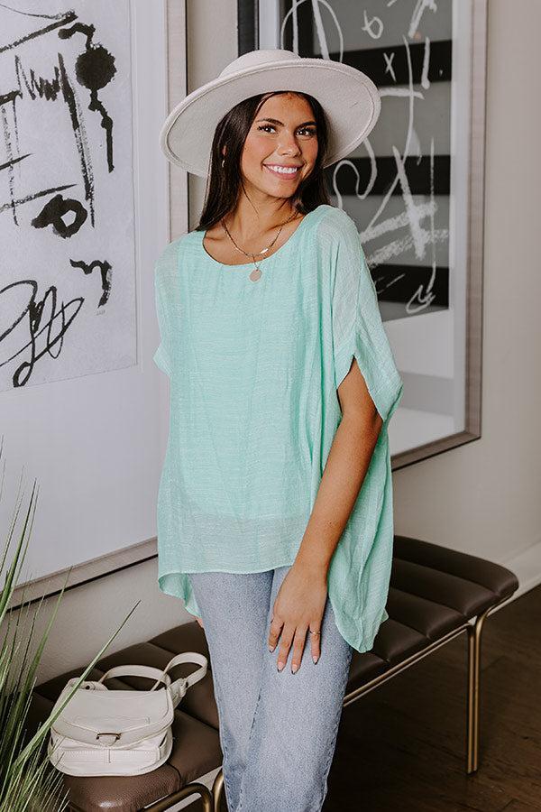 Grateful Life Shift Top In Mint Product Image