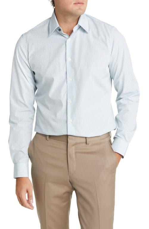 Duchamp Mens Tailored Fit Check Dress Shirt Product Image