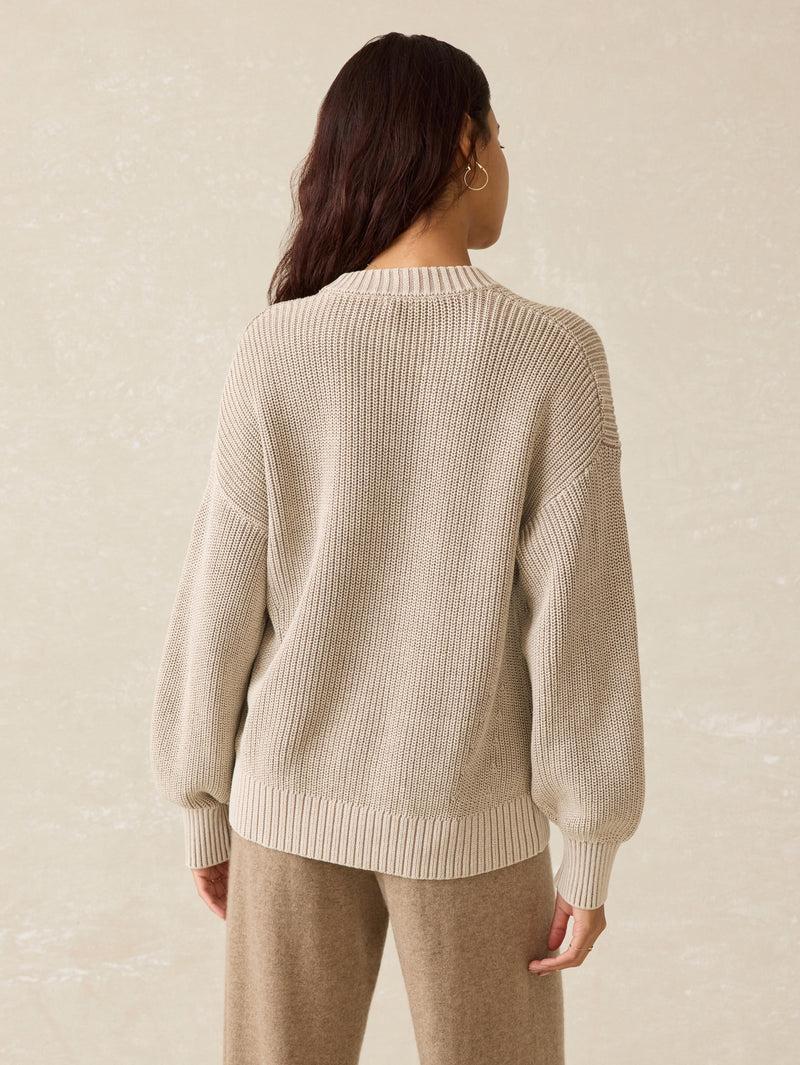 Sunwashed Fisherman Sweater - Sand Shell Product Image