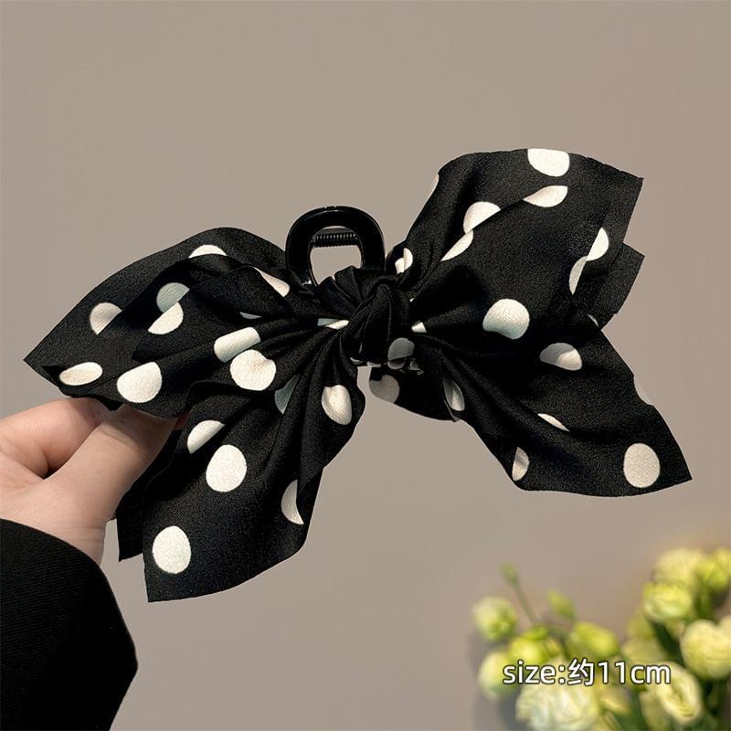 Dotted Bow Hair Claw Product Image