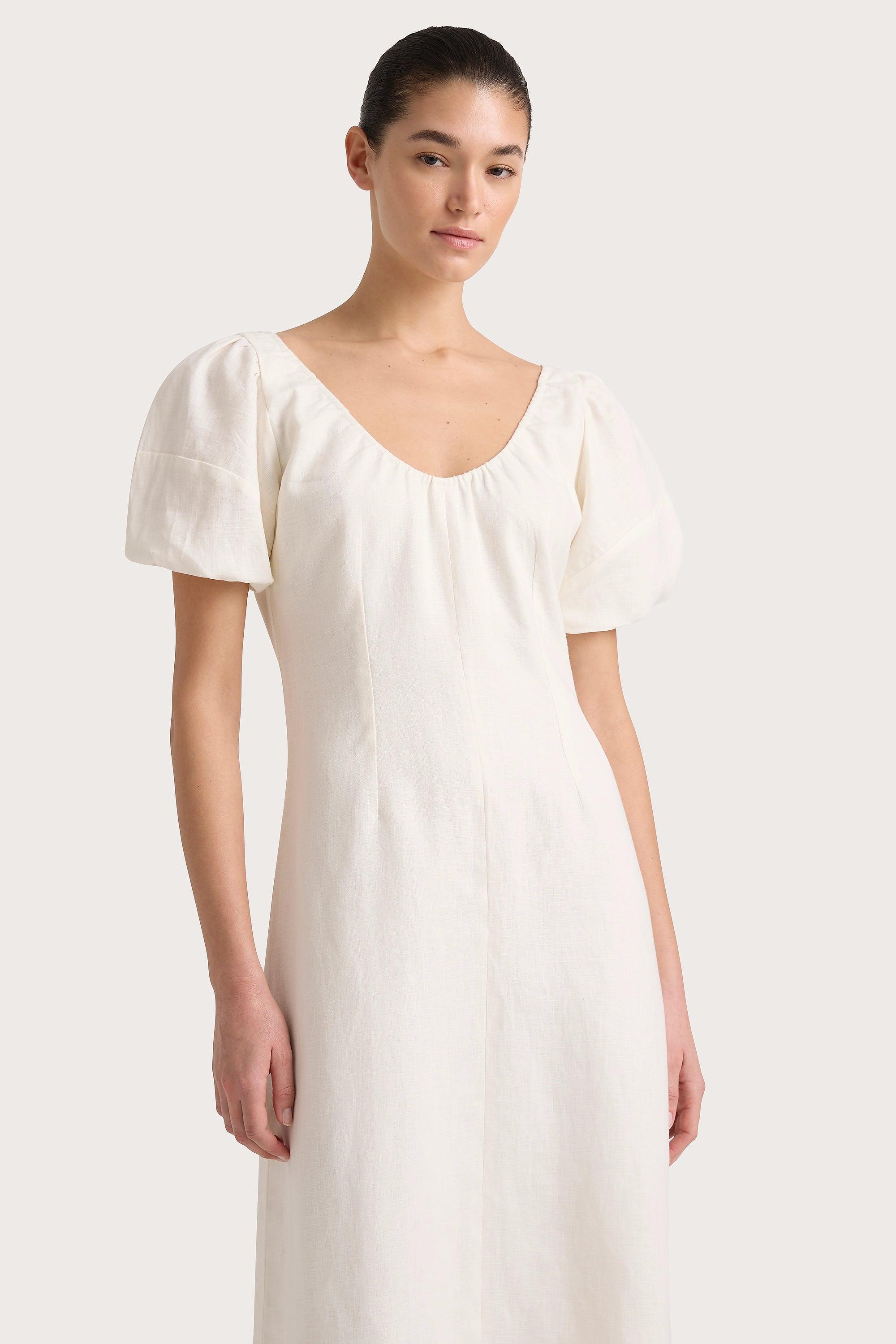 Vence Midi Dress White Product Image