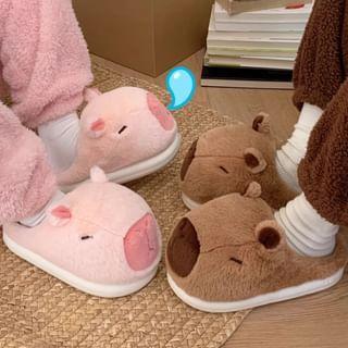 Capybara Fluffy Home Slippers Product Image