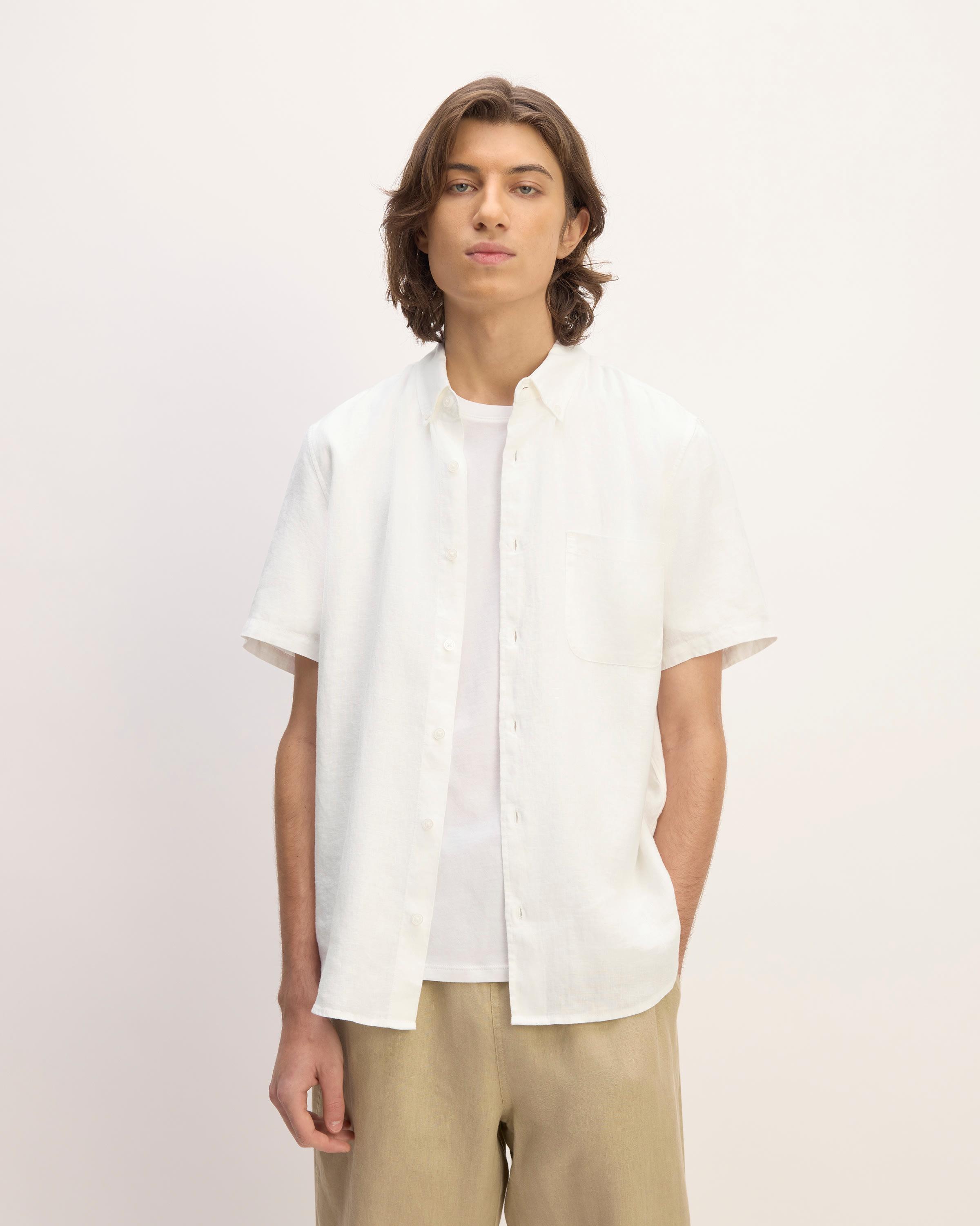 The Linen Short-Sleeve Standard Fit Shirt Product Image