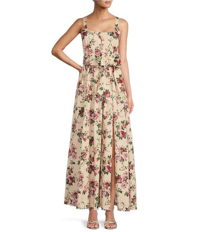 Antonio Melani x The Style Bungalow Garden Avenue Sleeveless Front Slit Floral Print A-Line Maxi Dress Product Image