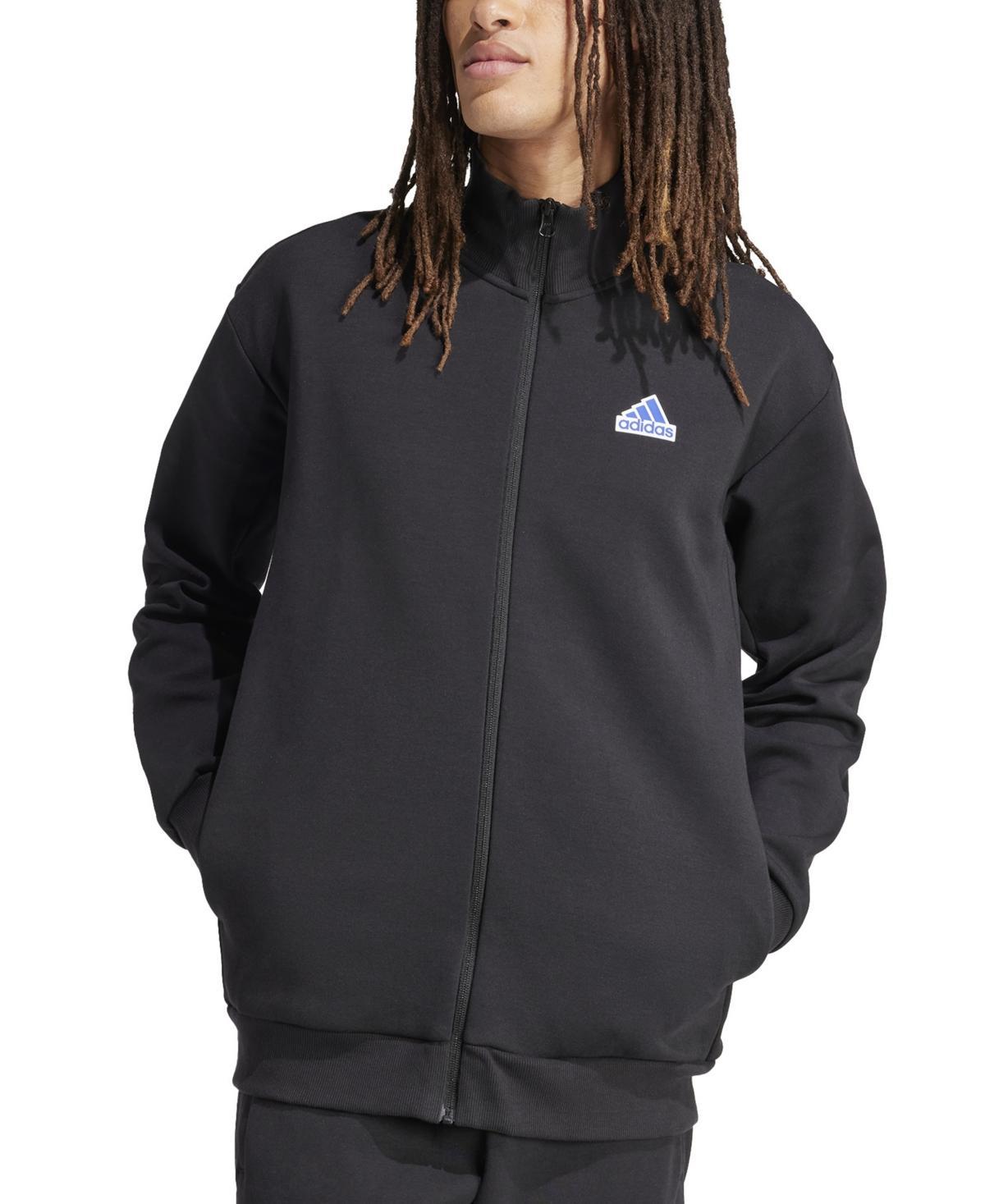 adidas Mens Zip-Front Logo Graphic Track Jacket Product Image