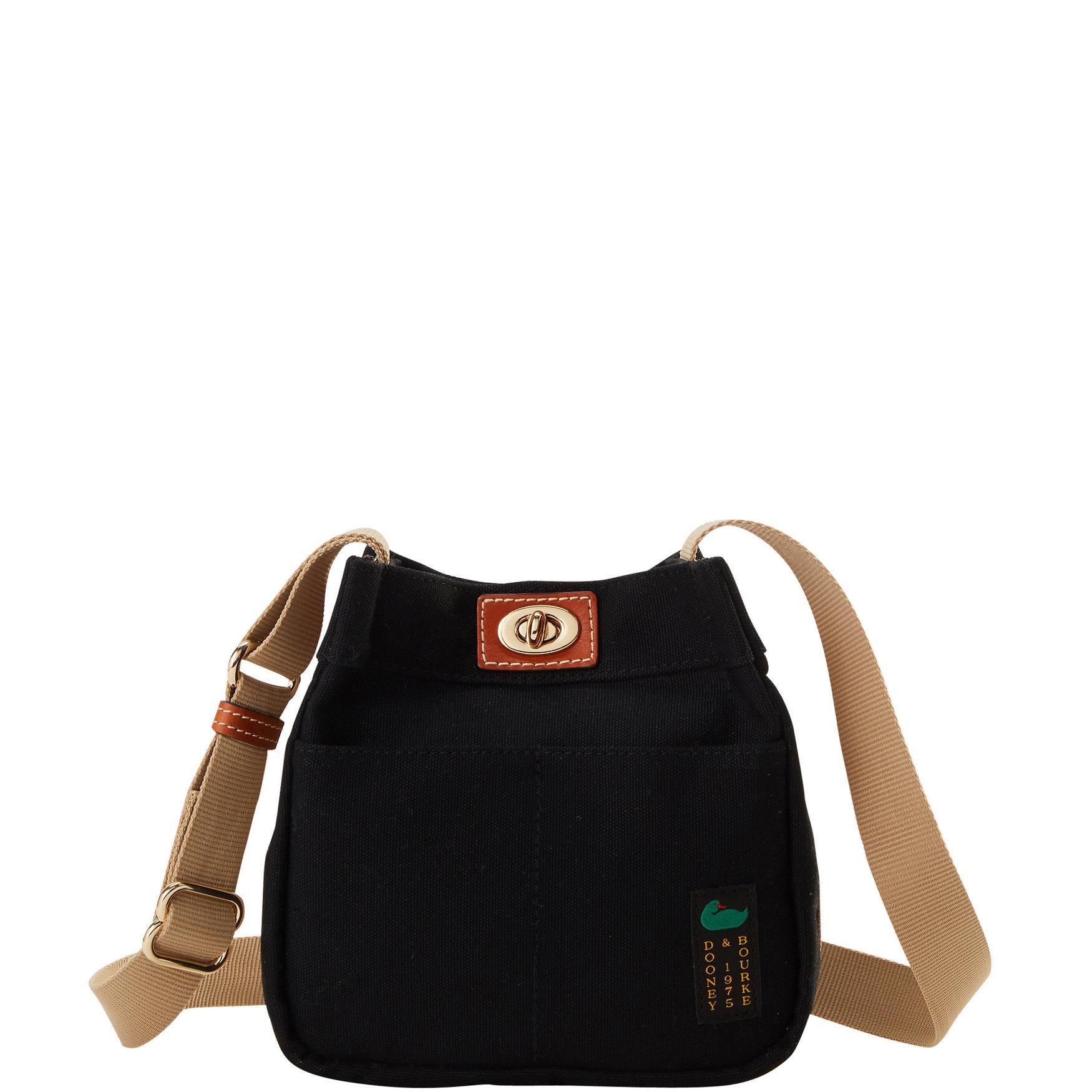 Dooney & Bourke Womens Canvas Fabric Crossbody 20 Bag in Black Product Image