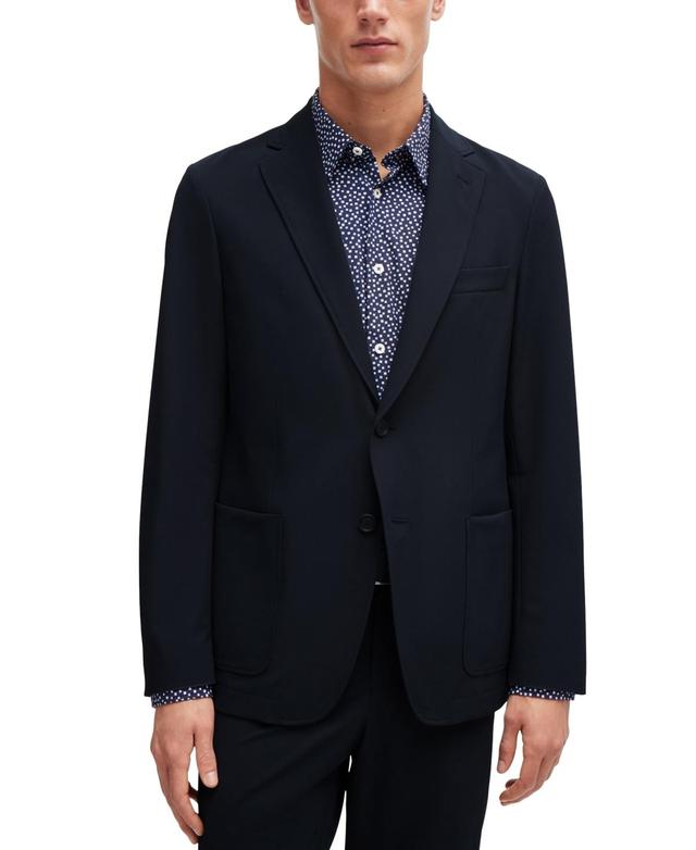 Mens Slim-Fit Jacket in Wrinkle-Resistant Performance-Stretch Fabric Product Image