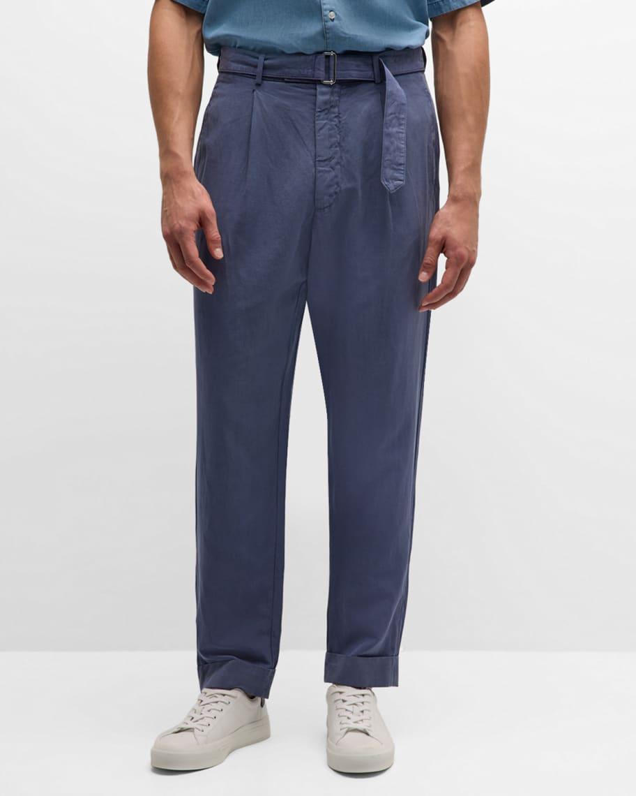 Mens Hugo Pleated Lyocell-Blend Pants Product Image