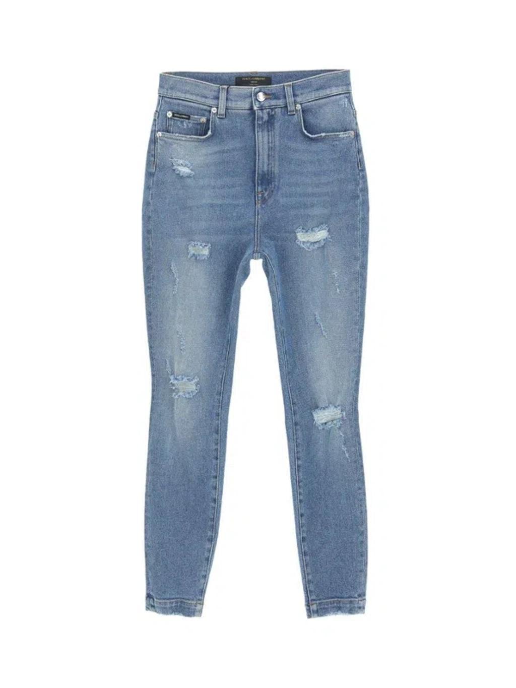 Distressed Grace Jeans In Blue Product Image