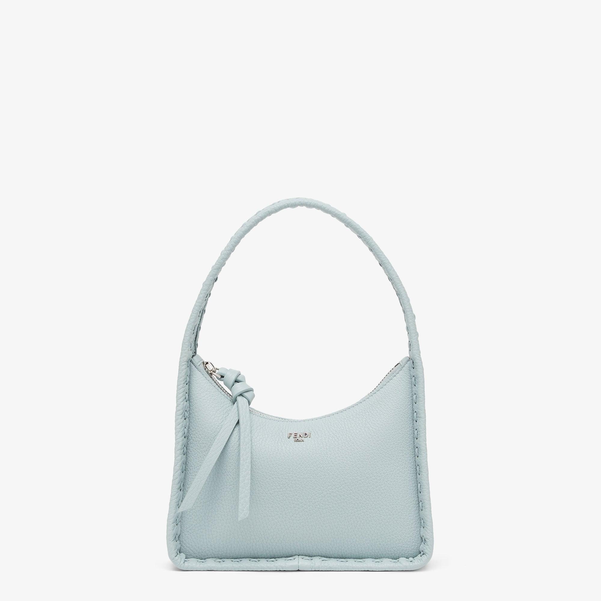 Mini FendessenceSmall light blue Selleria bag with 264 hand-sewn topstitches Product Image