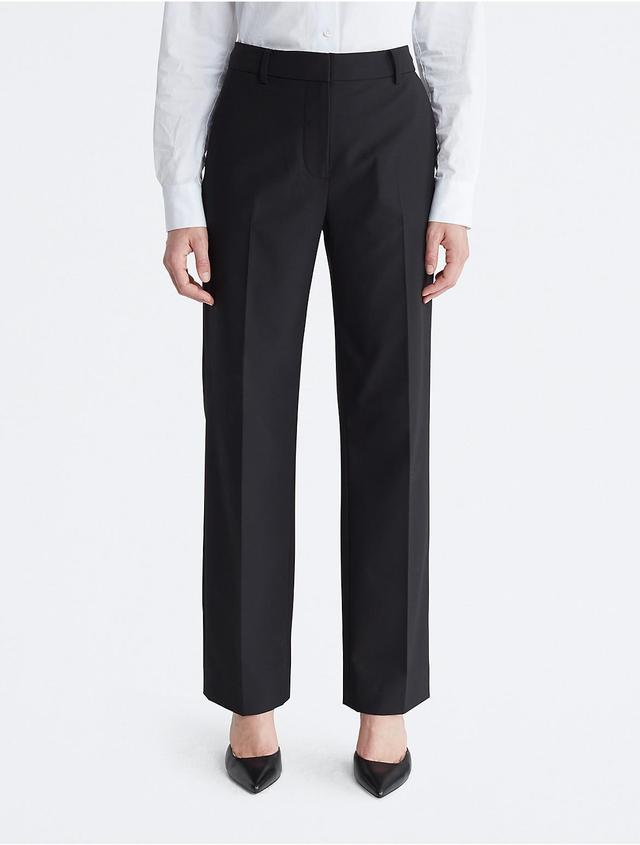 Calvin Klein Womens Refined Stretch Classic Trouser - Black - 27 Product Image