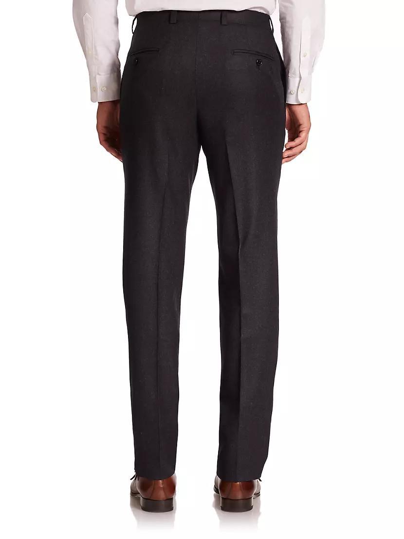 COLLECTION Wool Flat-Front Pants Product Image