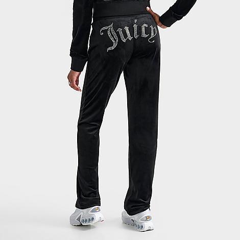 Juicy Couture Womens OG Big Bling Velour Track Pants Product Image