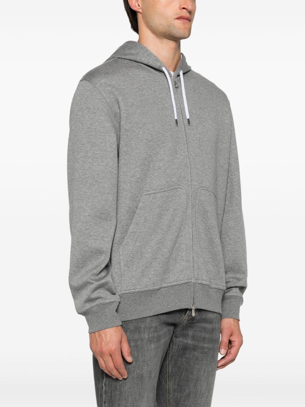 BRUNELLO CUCINELLI Cotton-blend Hoodie In Dark Grey Product Image