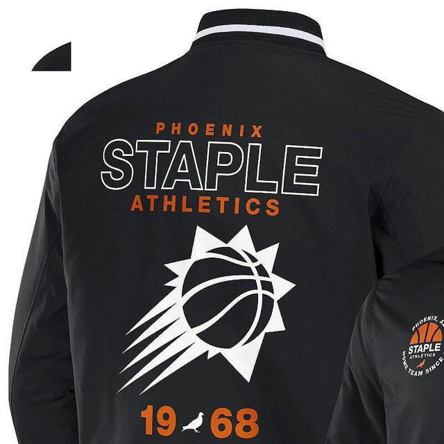 Mens NBA x Staple Black Phoenix Suns My City Full-Snap Varsity Jacket Product Image