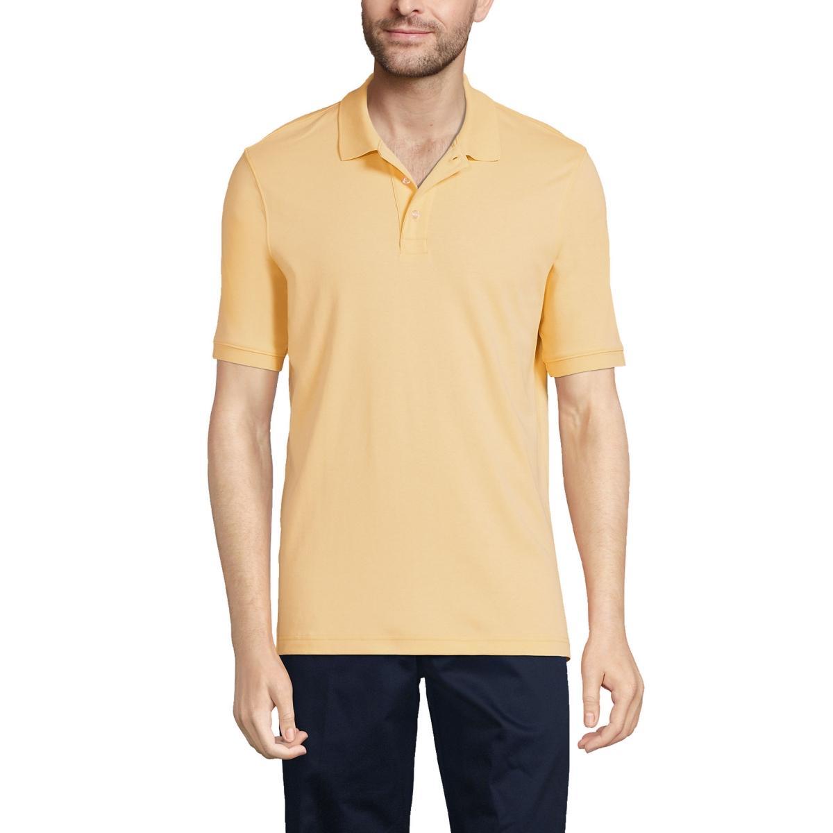 Men's Short Sleeve Interlock Polo Shirt - Lands' End Product Image