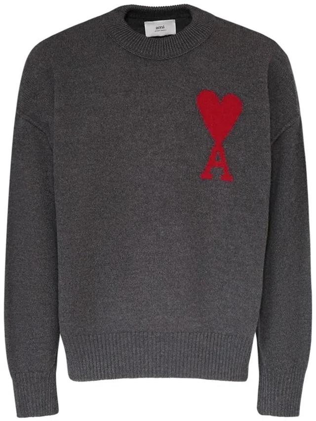 Ami Sweaters Grey Product Image