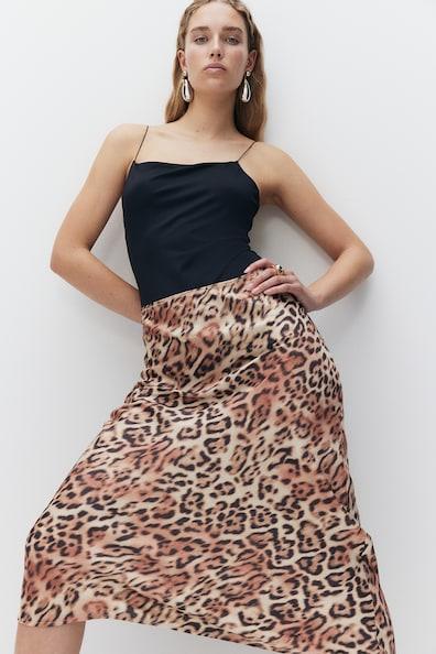 Crinkled Satin Maxi Skirt Product Image