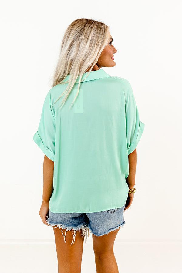 Name Of The Game Shift Top In Seaglass Product Image