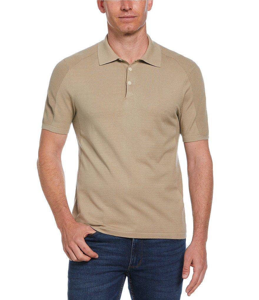 Perry Ellis Knit Textured Polo Shirt Product Image