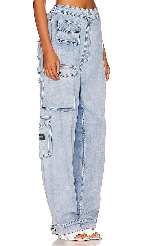 EB Denim Cargo Pants in Blue. Size L, XL, XS, XXS. Product Image