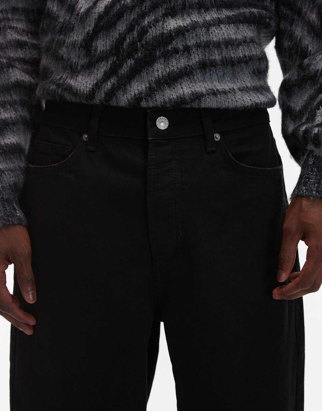 Topman baggy jeans in black Product Image