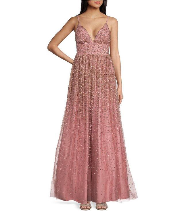 Xtraordinary Glitter V-Neck Ball Gown Product Image