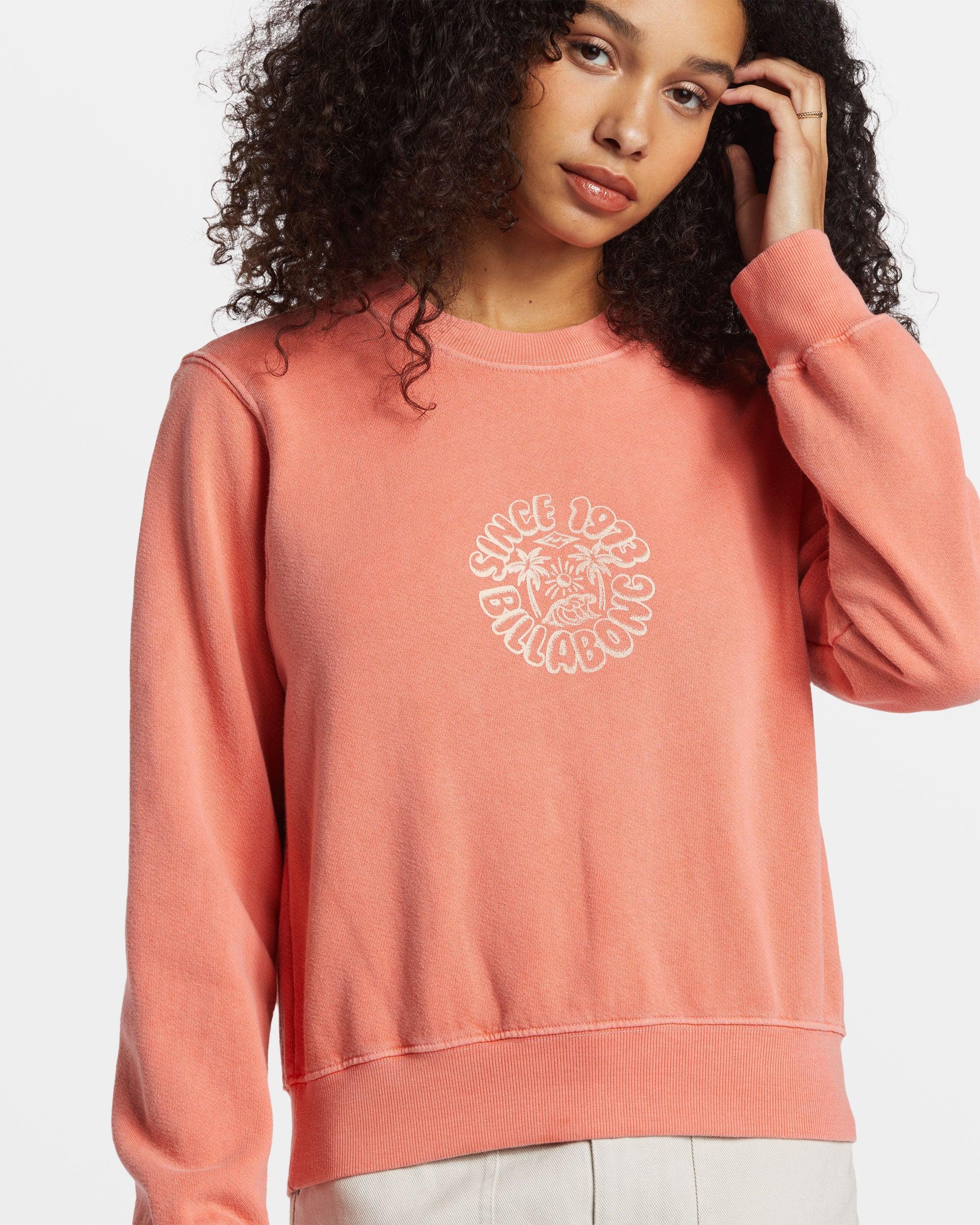 From Paradise Pullover Sweatshirt - Papaya Female Product Image