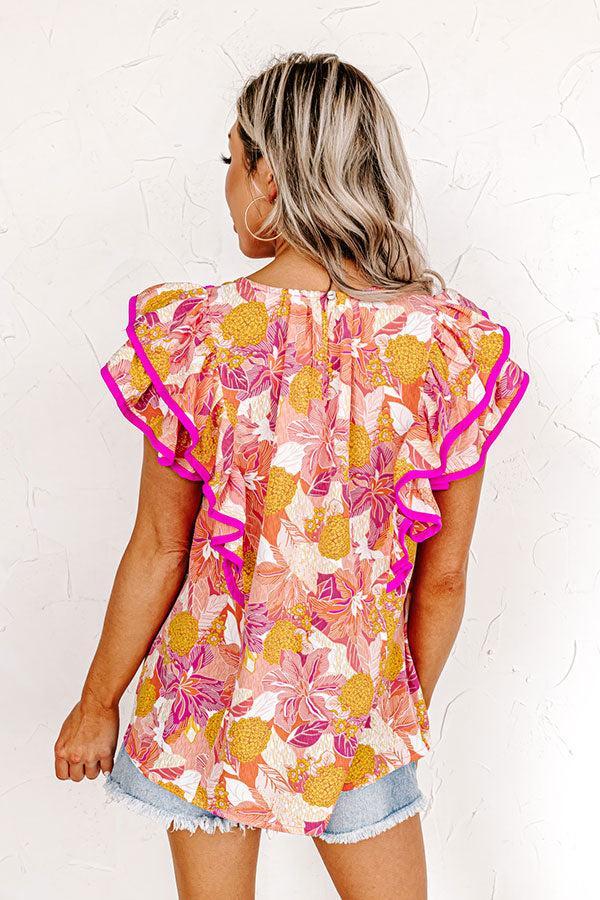 Garden Glory Shift Top In Coral Product Image