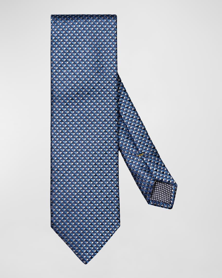 Mens Woven Silk Geometric Tie Product Image