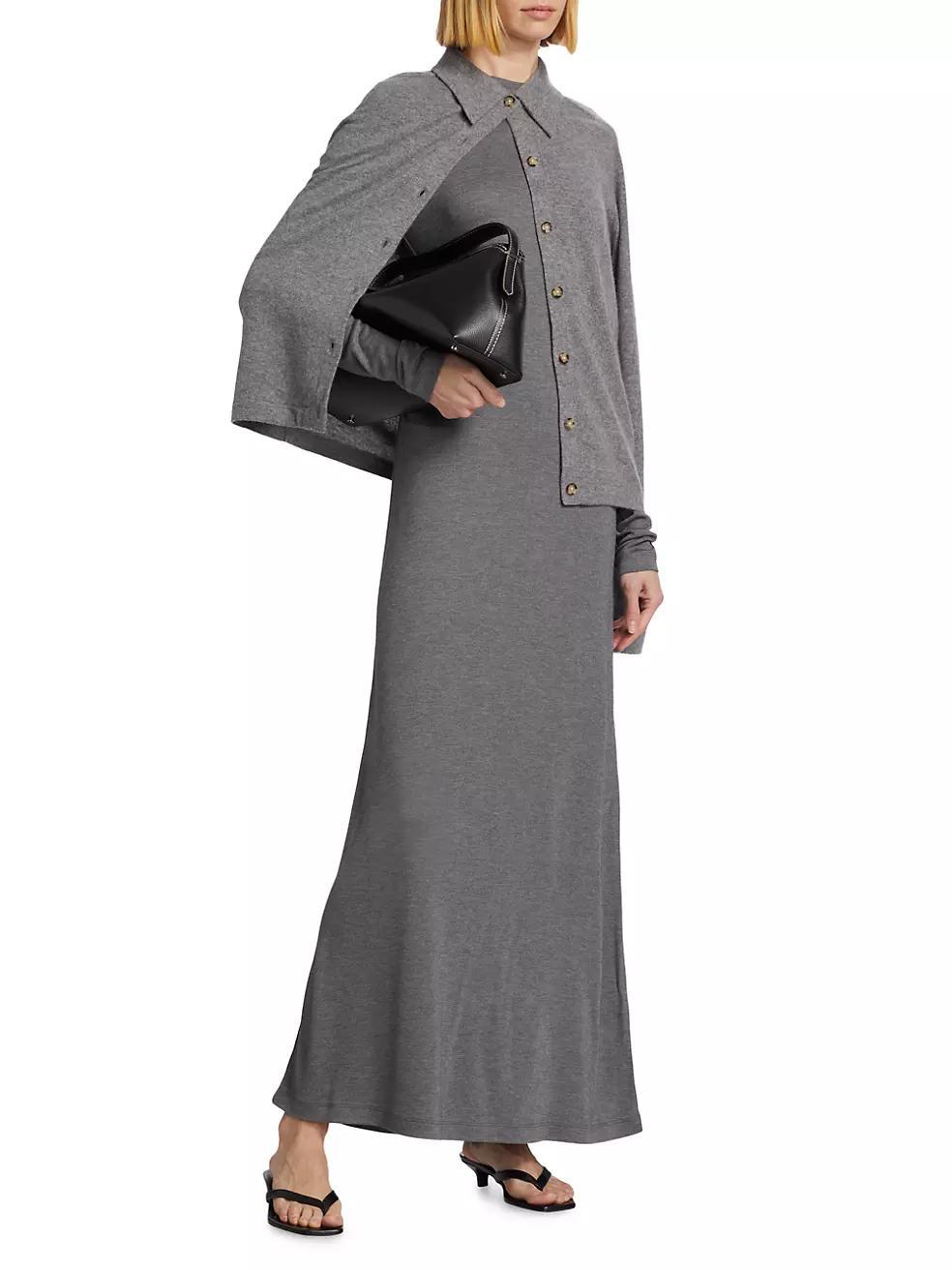 Long-Sleeve Jersey Maxi Dress Product Image