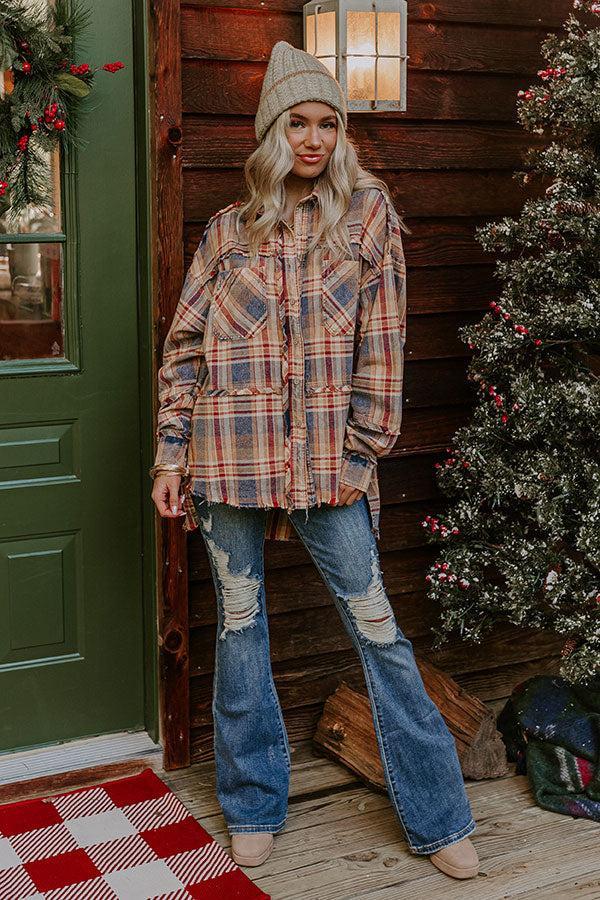 Meet Me By The Bonfire Oversized Flannel Product Image