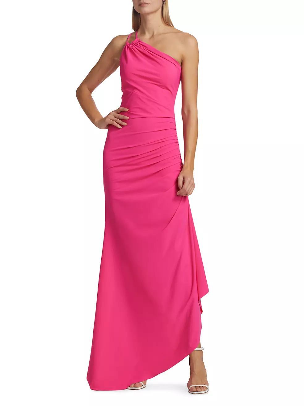 Abertma Ruched One-Shoulder Gown Product Image