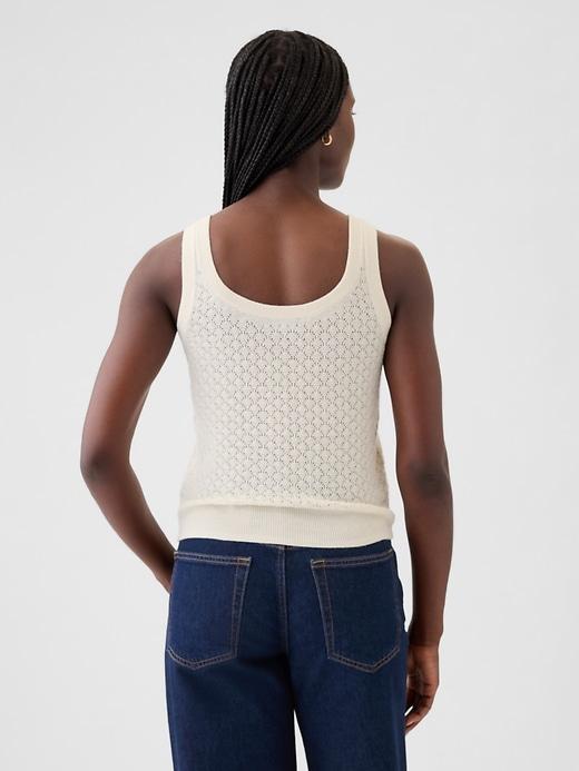 Cropped Pointelle Sweater Tank Product Image