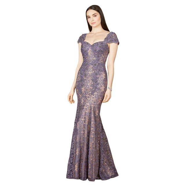 Lara Womens Fitted Lace Mermaid Gown Product Image