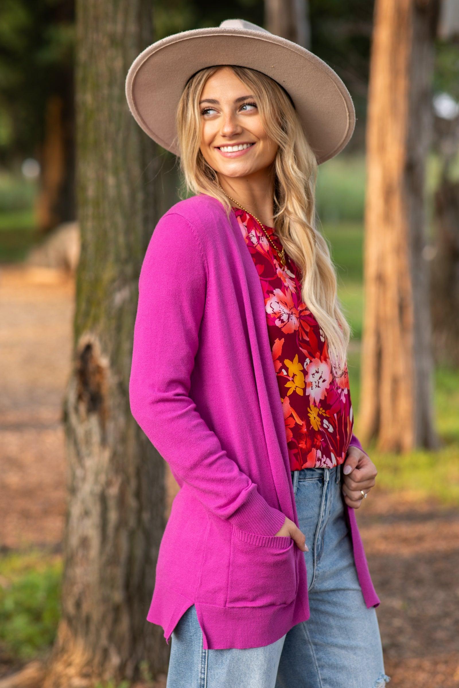 Open Front Everyday Cardigan With Pockets Product Image