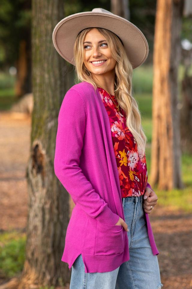 Burgundy and Orange Floral Smocked Cuff Top Product Image