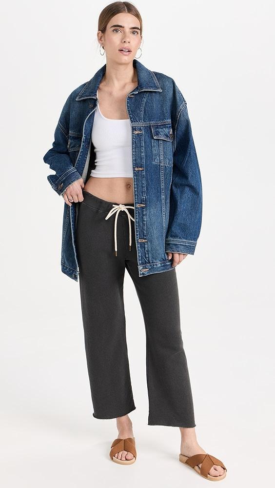 THE GREAT. The Wide Leg Cropped Sweatpants | Shopbop Product Image