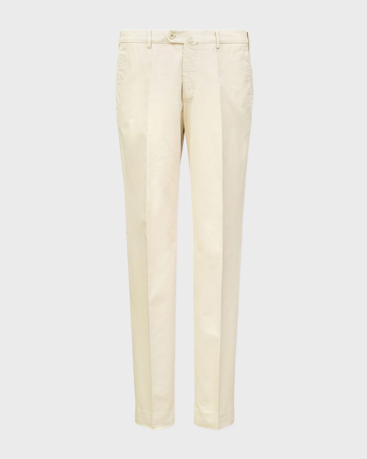 Mens Slim Sport Cotton Dyed Trousers Product Image