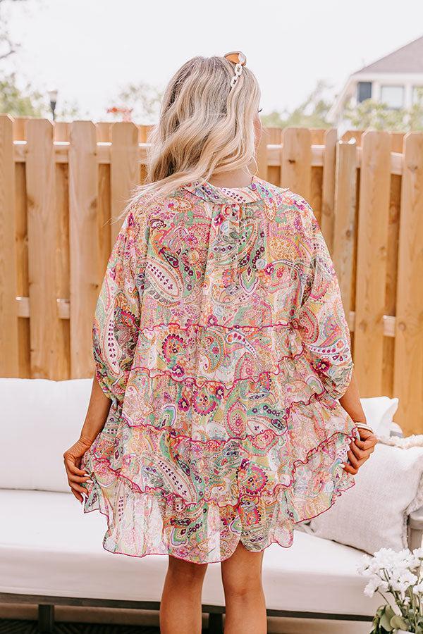 Viva La Travel Paisley Tunic In Yellow Product Image