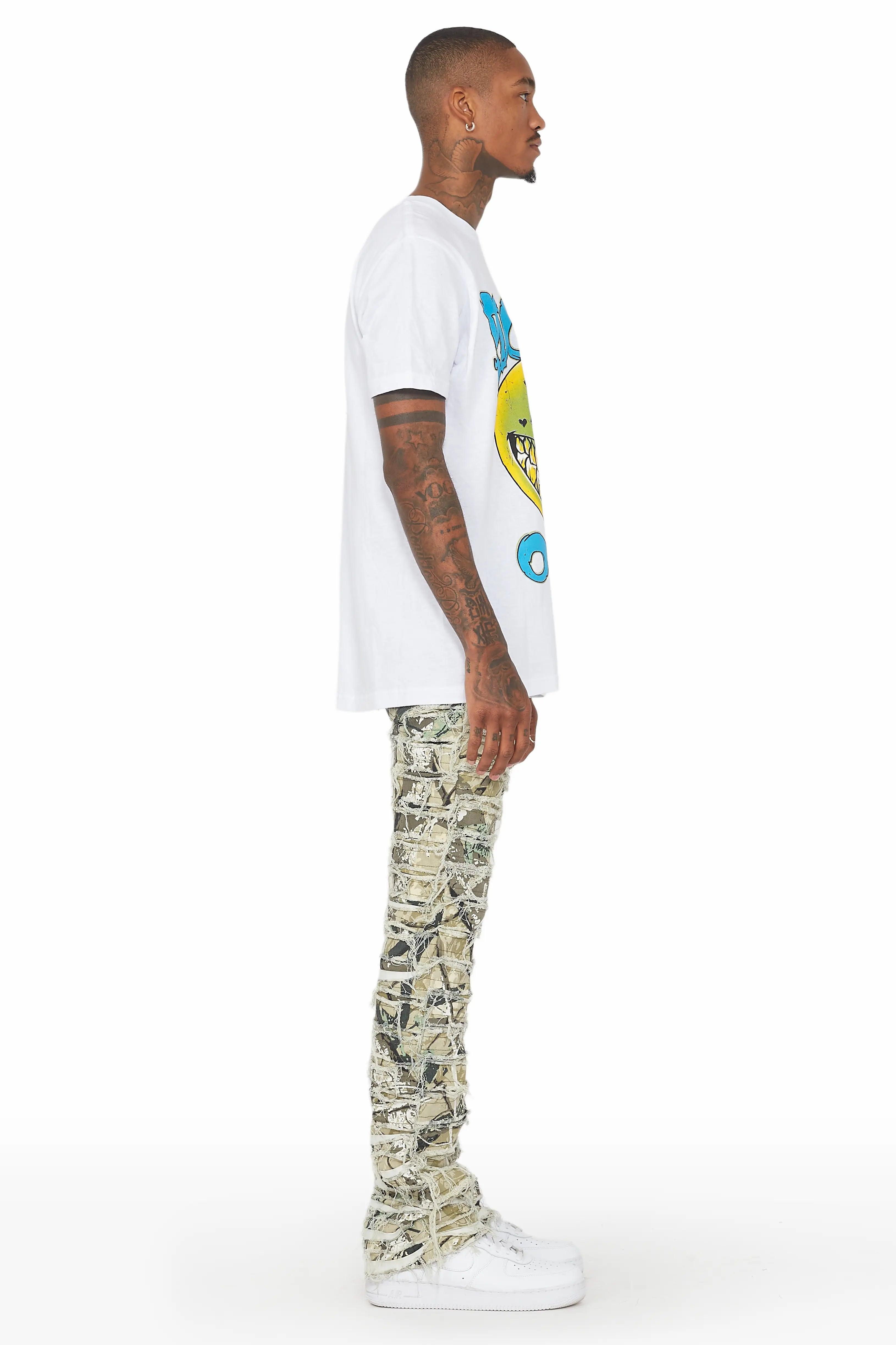 Cassius Tree Camo Stacked Flare Jean Male Product Image