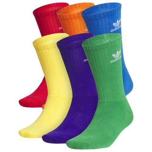 adidas Originals Mens adidas Originals Trefoil Brights 6-Pack Crew Socks - Mens Yellow/Green/Purple Product Image