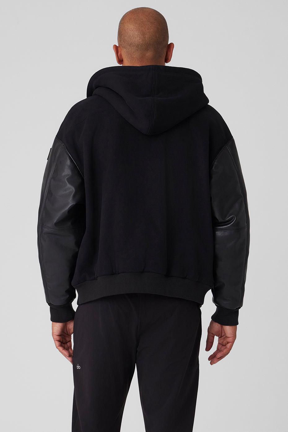 Select Hooded Bomber Jacket - Black Male Product Image