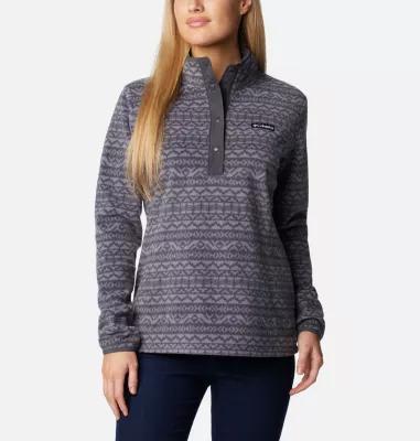 Columbia Womens Benton Springs Printed Half Snap Fleece Pullover- Product Image