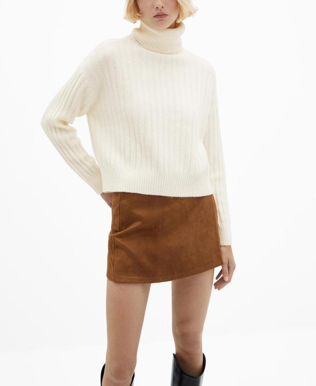 Mango Womens Thick Knit Turtleneck Sweater Product Image