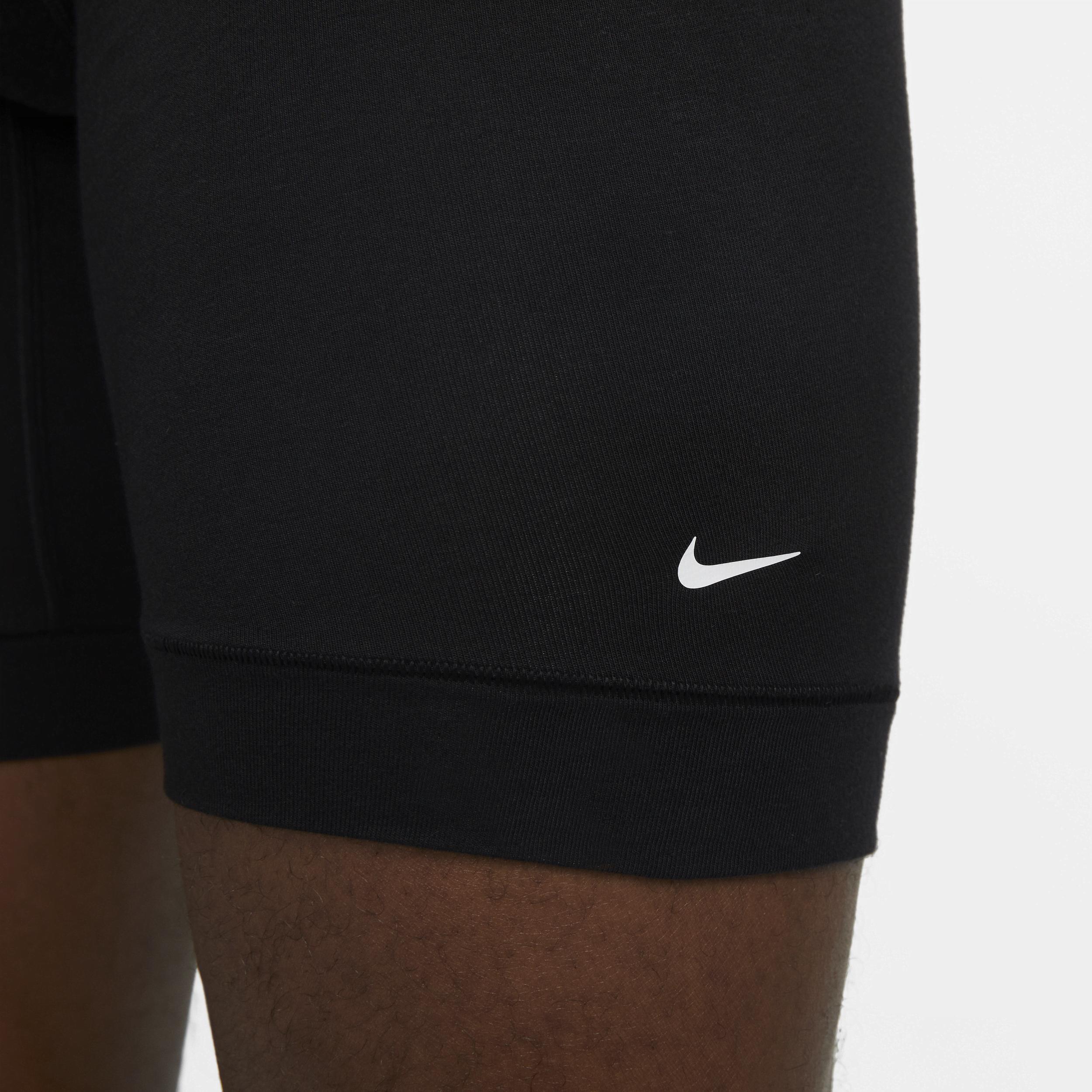 Mens Nike Dri-FIT Essential 3-pack Stretch Long-Leg Boxer Briefs Black Product Image