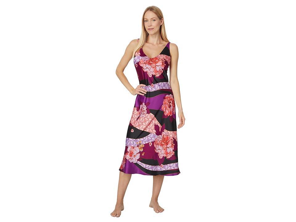 N by Natori Floral Tapestry Gown (Magenta) Women's Pajama Product Image